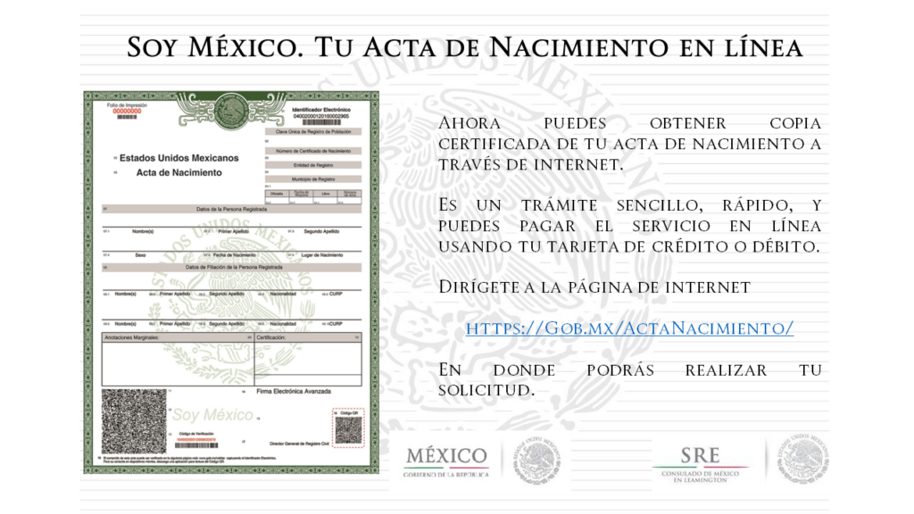 registro civil acta de nacimiento