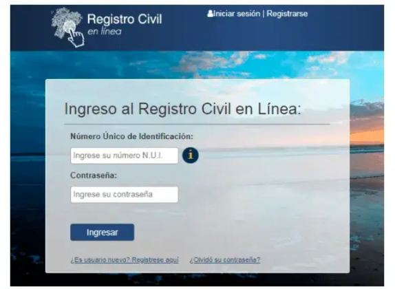 registro civil en línea